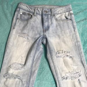 AE ripped skinny Capri like jeans